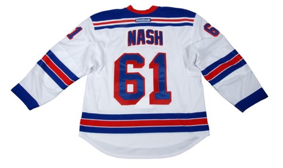 2014-15 Rick Nash Game Used New York Rangers Road Jersey (MeiGray)